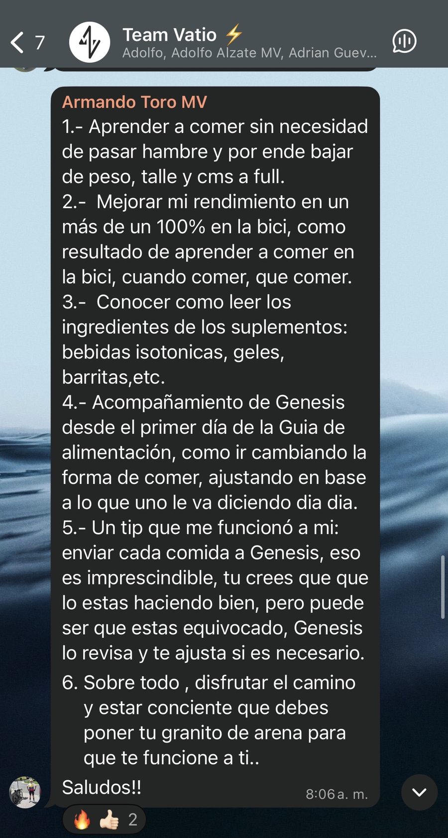 Testimonio Rafael Arias, hidratación personalizada